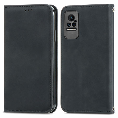 Funda de Cuero Cartera con Soporte Carcasa S04D para Xiaomi Civi 5G Negro