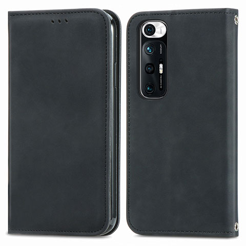 Funda de Cuero Cartera con Soporte Carcasa S04D para Xiaomi Mi 10S 5G Negro