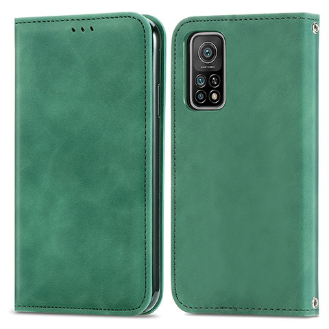 Funda de Cuero Cartera con Soporte Carcasa S04D para Xiaomi Mi 10T Pro 5G Verde