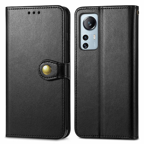 Funda de Cuero Cartera con Soporte Carcasa S04D para Xiaomi Mi 12 5G Negro