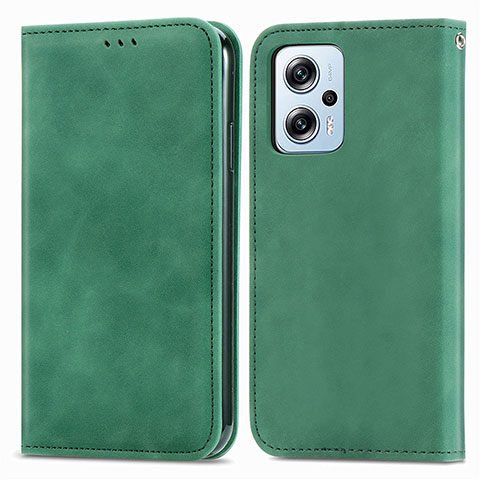 Funda de Cuero Cartera con Soporte Carcasa S04D para Xiaomi Poco X4 GT 5G Verde