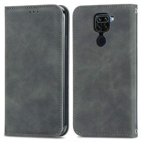 Funda de Cuero Cartera con Soporte Carcasa S04D para Xiaomi Redmi 10X 4G Gris