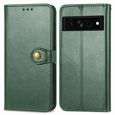 Funda de Cuero Cartera con Soporte Carcasa S05D para Google Pixel 7 Pro 5G Verde