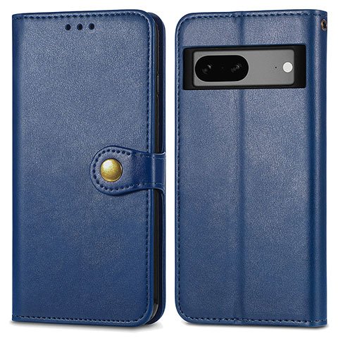 Funda de Cuero Cartera con Soporte Carcasa S05D para Google Pixel 7a 5G Azul