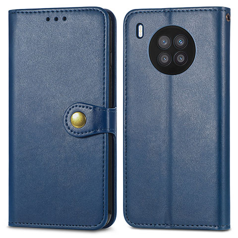 Funda de Cuero Cartera con Soporte Carcasa S05D para Huawei Honor 50 Lite Azul