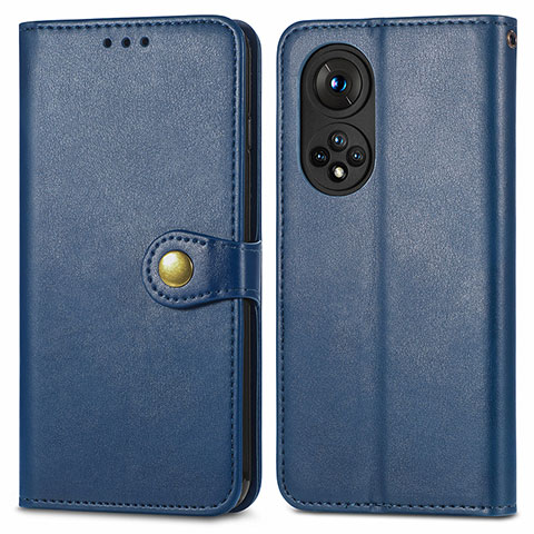 Funda de Cuero Cartera con Soporte Carcasa S05D para Huawei Honor 50 Pro 5G Azul