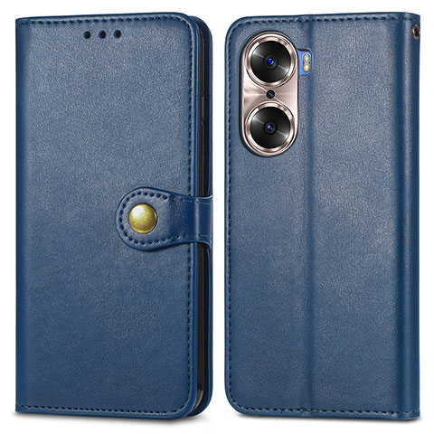 Funda de Cuero Cartera con Soporte Carcasa S05D para Huawei Honor 60 5G Azul