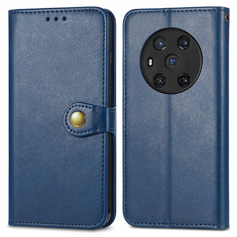 Funda de Cuero Cartera con Soporte Carcasa S05D para Huawei Honor Magic3 5G Azul