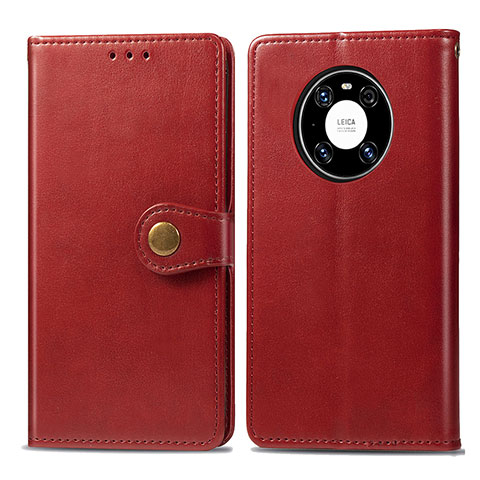 Funda de Cuero Cartera con Soporte Carcasa S05D para Huawei Mate 40 Pro Rojo