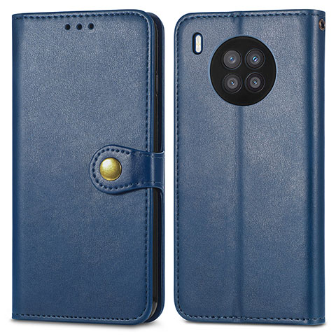 Funda de Cuero Cartera con Soporte Carcasa S05D para Huawei Nova 8i Azul