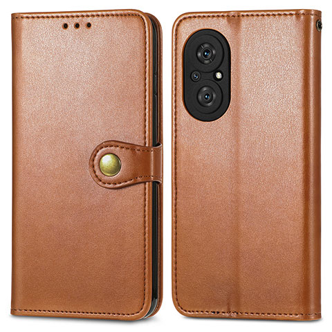 Funda de Cuero Cartera con Soporte Carcasa S05D para Huawei Nova 9 SE Marron