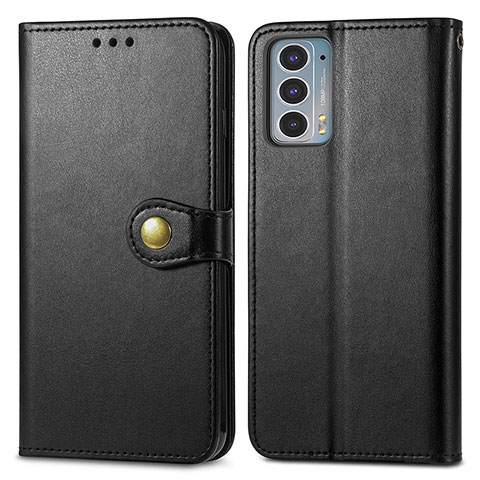 Funda de Cuero Cartera con Soporte Carcasa S05D para Motorola Moto Edge 20 5G Negro