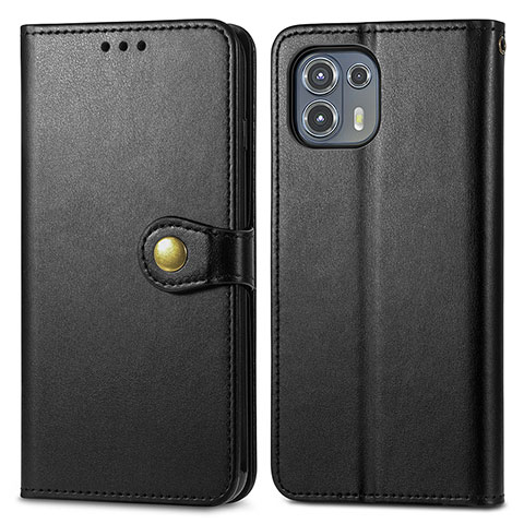 Funda de Cuero Cartera con Soporte Carcasa S05D para Motorola Moto Edge 20 Lite 5G Negro