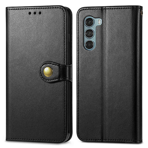 Funda de Cuero Cartera con Soporte Carcasa S05D para Motorola Moto Edge S30 5G Negro