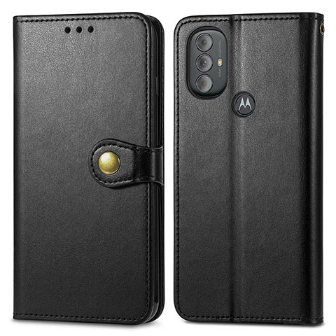 Funda de Cuero Cartera con Soporte Carcasa S05D para Motorola Moto G Play Gen 2 Negro