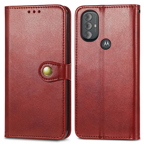 Funda de Cuero Cartera con Soporte Carcasa S05D para Motorola Moto G Power (2022) Rojo