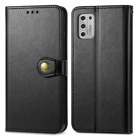 Funda de Cuero Cartera con Soporte Carcasa S05D para Motorola Moto G Stylus (2021) Negro