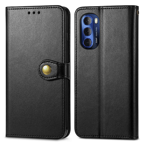 Funda de Cuero Cartera con Soporte Carcasa S05D para Motorola Moto G Stylus (2022) 4G Negro