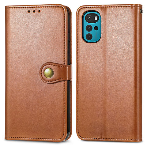 Funda de Cuero Cartera con Soporte Carcasa S05D para Motorola Moto G22 Marron