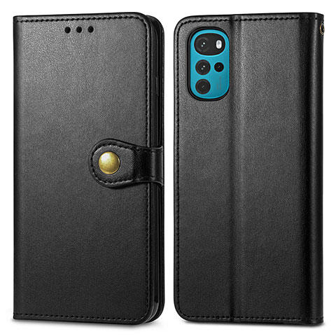 Funda de Cuero Cartera con Soporte Carcasa S05D para Motorola Moto G22 Negro