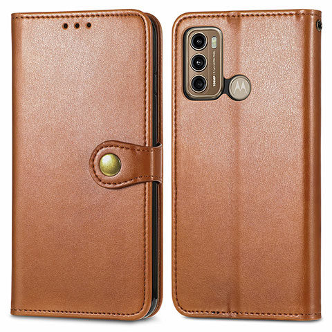 Funda de Cuero Cartera con Soporte Carcasa S05D para Motorola Moto G40 Fusion Marron