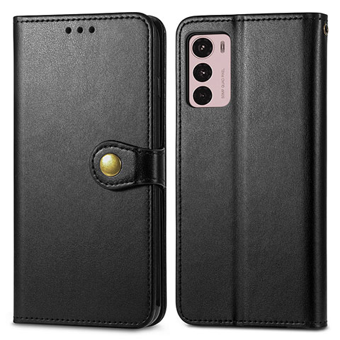 Funda de Cuero Cartera con Soporte Carcasa S05D para Motorola Moto G42 Negro