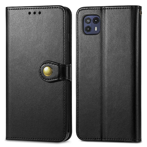 Funda de Cuero Cartera con Soporte Carcasa S05D para Motorola Moto G50 5G Negro