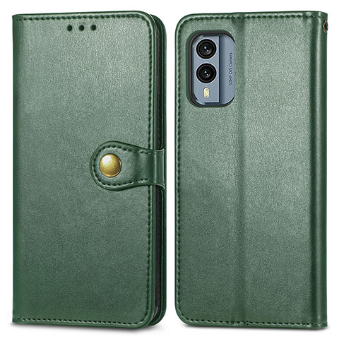 Funda de Cuero Cartera con Soporte Carcasa S05D para Nokia X30 5G Verde