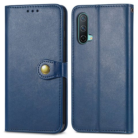 Funda de Cuero Cartera con Soporte Carcasa S05D para OnePlus Nord CE 5G Azul