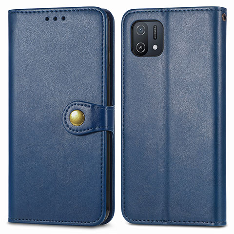 Funda de Cuero Cartera con Soporte Carcasa S05D para Oppo A16e Azul