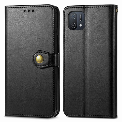 Funda de Cuero Cartera con Soporte Carcasa S05D para Oppo A16e Negro