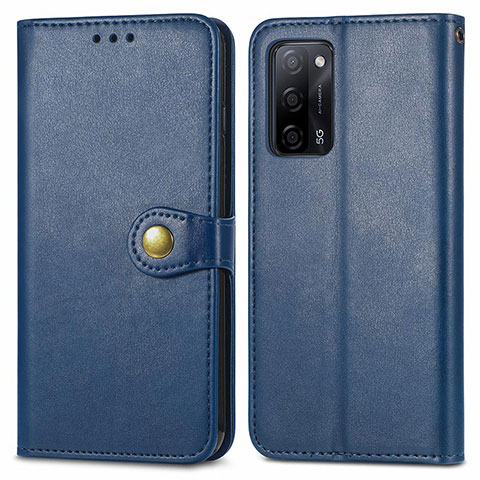 Funda de Cuero Cartera con Soporte Carcasa S05D para Oppo A53s 5G Azul