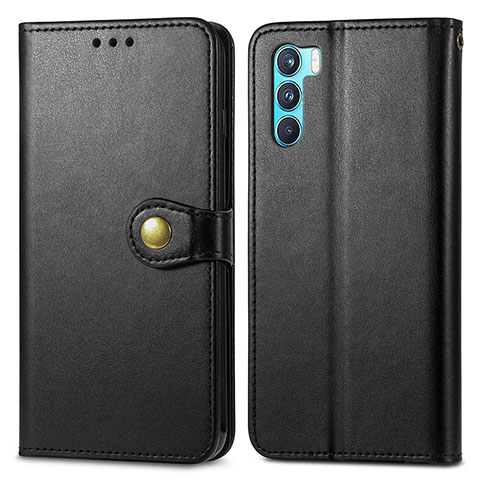 Funda de Cuero Cartera con Soporte Carcasa S05D para Oppo K9 Pro 5G Negro