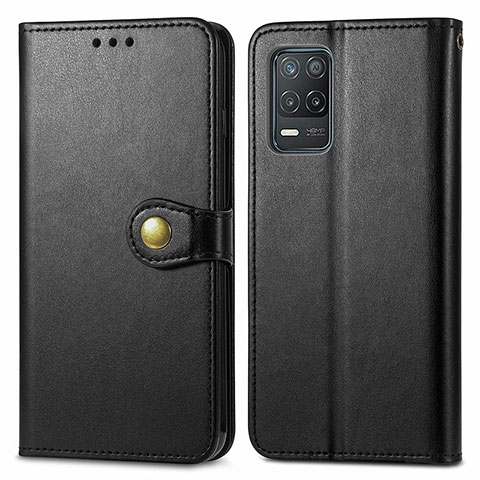 Funda de Cuero Cartera con Soporte Carcasa S05D para Realme 8 5G Negro