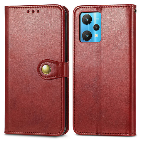 Funda de Cuero Cartera con Soporte Carcasa S05D para Realme 9 4G Rojo