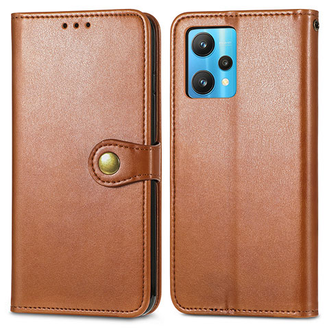 Funda de Cuero Cartera con Soporte Carcasa S05D para Realme 9 Pro 5G Marron