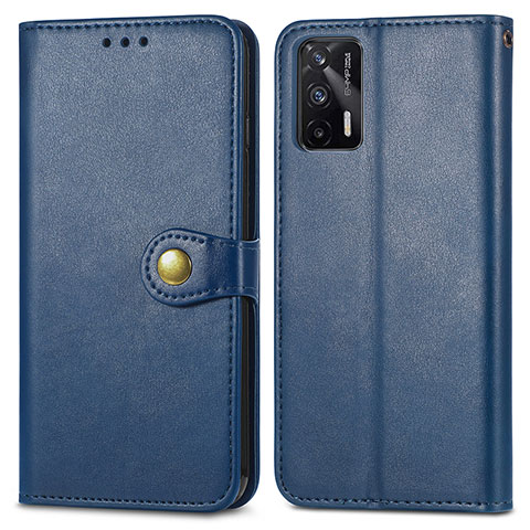 Funda de Cuero Cartera con Soporte Carcasa S05D para Realme GT 5G Azul