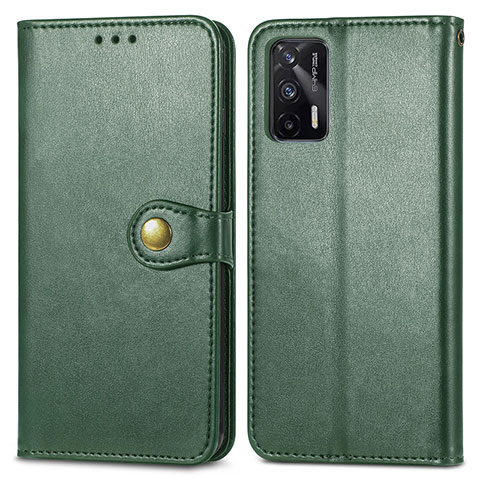 Funda de Cuero Cartera con Soporte Carcasa S05D para Realme GT 5G Verde