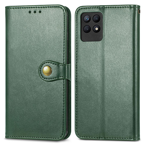 Funda de Cuero Cartera con Soporte Carcasa S05D para Realme Narzo 50 4G Verde