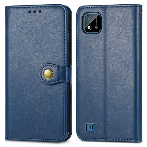 Funda de Cuero Cartera con Soporte Carcasa S05D para Realme Narzo 50i Azul