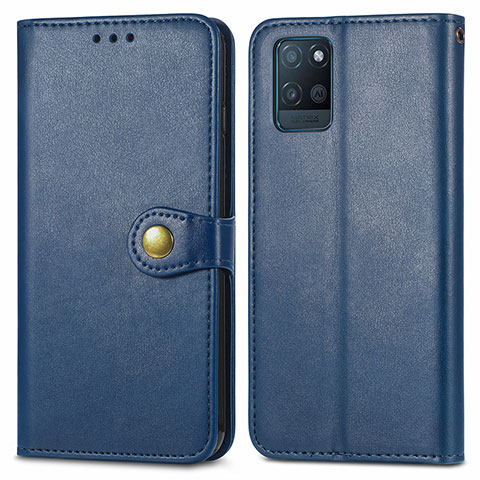 Funda de Cuero Cartera con Soporte Carcasa S05D para Realme V11 5G Azul