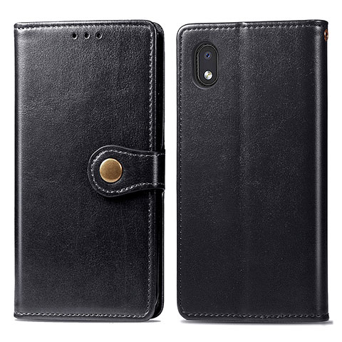 Funda de Cuero Cartera con Soporte Carcasa S05D para Samsung Galaxy A01 Core Negro