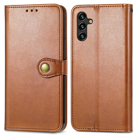 Funda de Cuero Cartera con Soporte Carcasa S05D para Samsung Galaxy A04s Marron