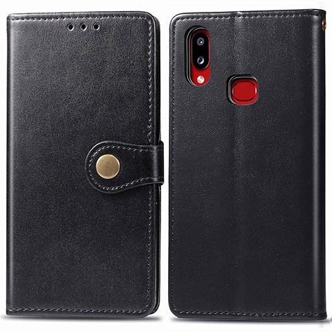 Funda de Cuero Cartera con Soporte Carcasa S05D para Samsung Galaxy A10s Negro