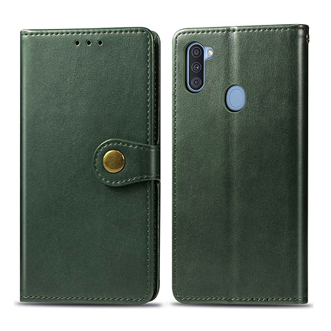 Funda de Cuero Cartera con Soporte Carcasa S05D para Samsung Galaxy A11 Verde