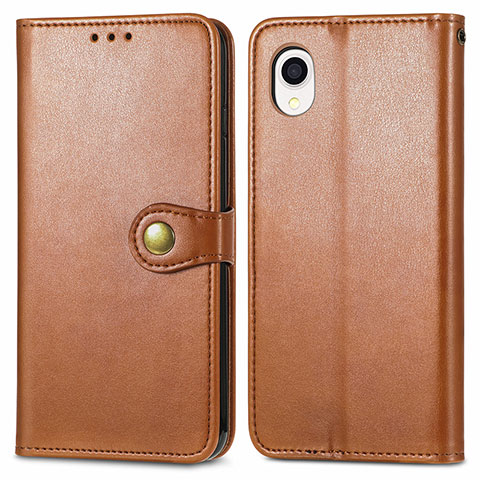 Funda de Cuero Cartera con Soporte Carcasa S05D para Samsung Galaxy A22 5G SC-56B Marron