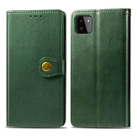 Funda de Cuero Cartera con Soporte Carcasa S05D para Samsung Galaxy A22s 5G Verde