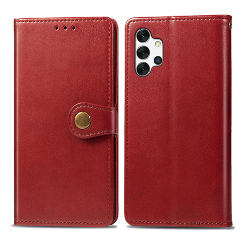 Funda de Cuero Cartera con Soporte Carcasa S05D para Samsung Galaxy A32 4G Rojo