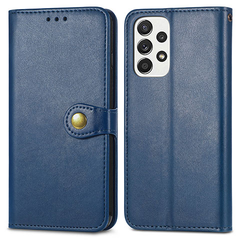 Funda de Cuero Cartera con Soporte Carcasa S05D para Samsung Galaxy A33 5G Azul