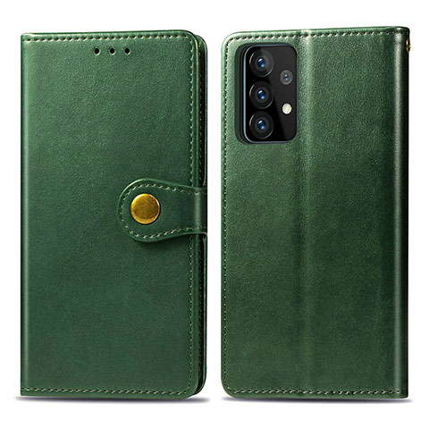 Funda de Cuero Cartera con Soporte Carcasa S05D para Samsung Galaxy A52 4G Verde